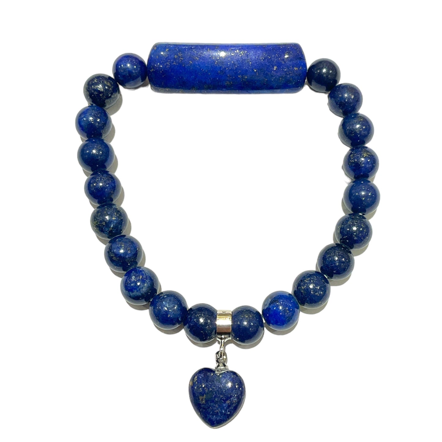 Bracelet Lapis Lazuli A+ Teinté cœur - Foliesbijoux