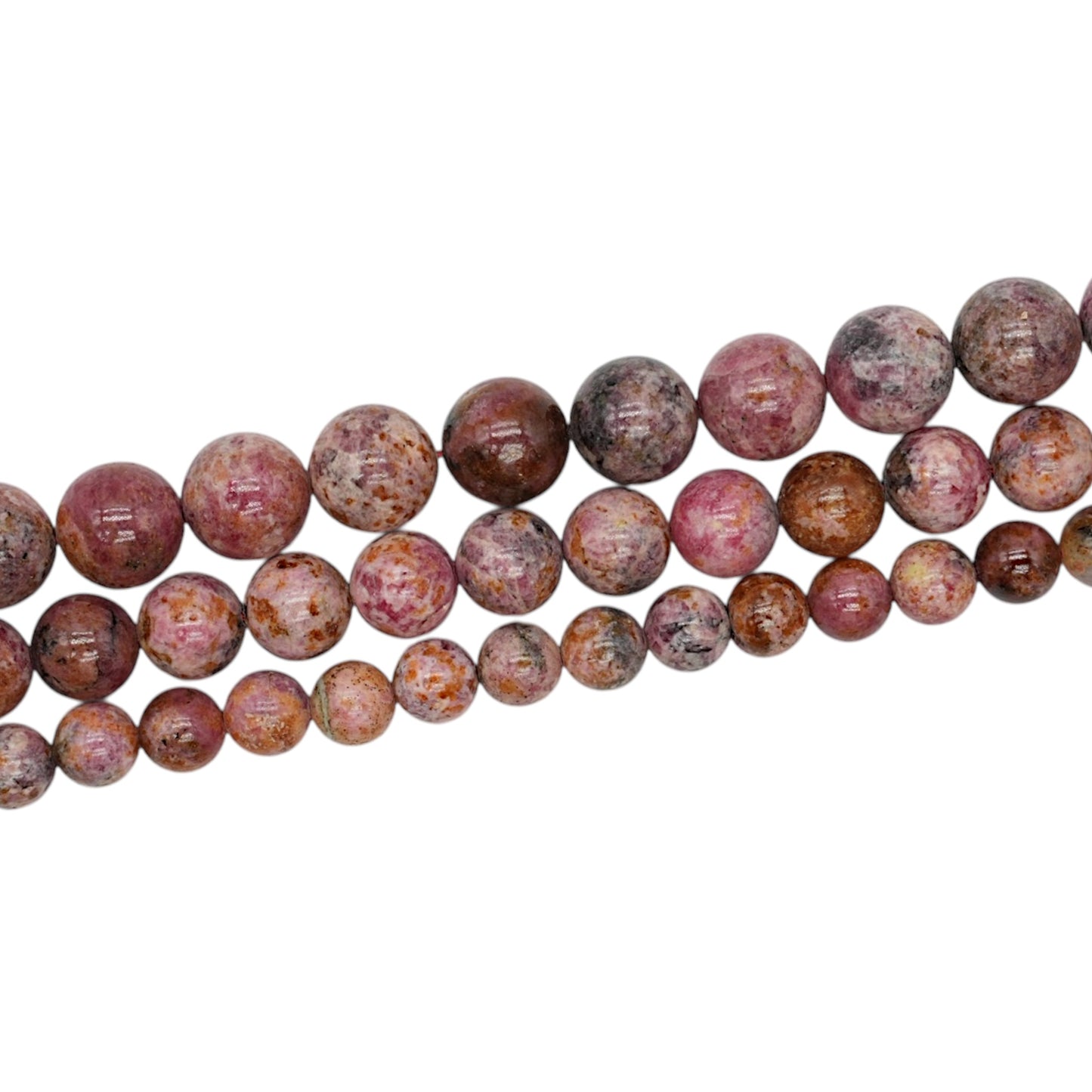 Thread of Brazilian Rhodochrosite beads A
