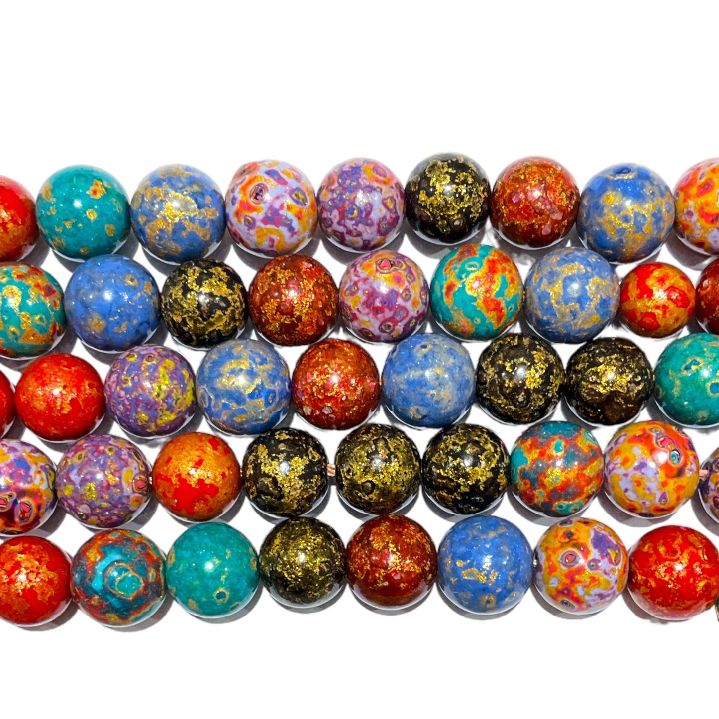 Fil de perle de bois laquée - Foliesbijoux