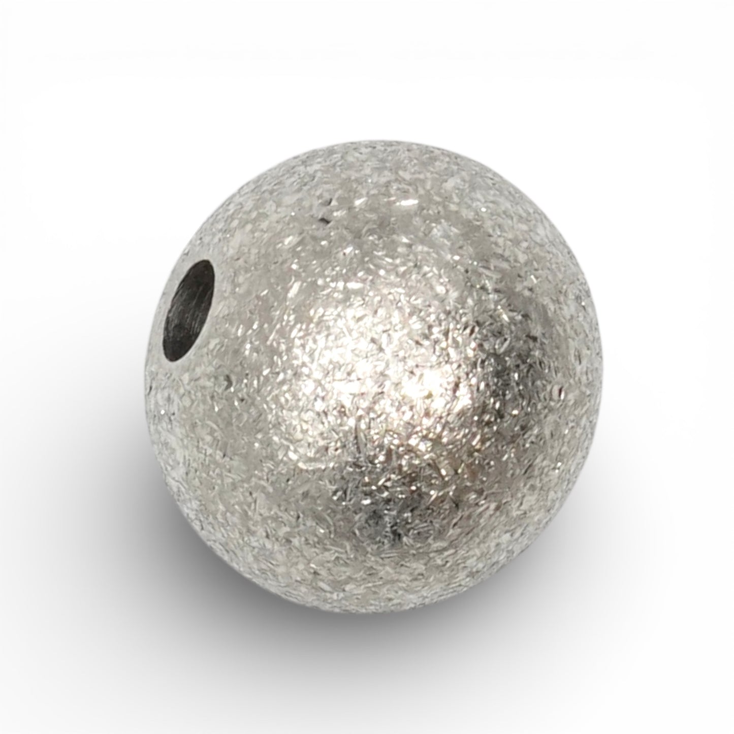 Caches-nœuds ronds pailetté argentée — Trou de 2.5 mm – pour bijoux en cordon
