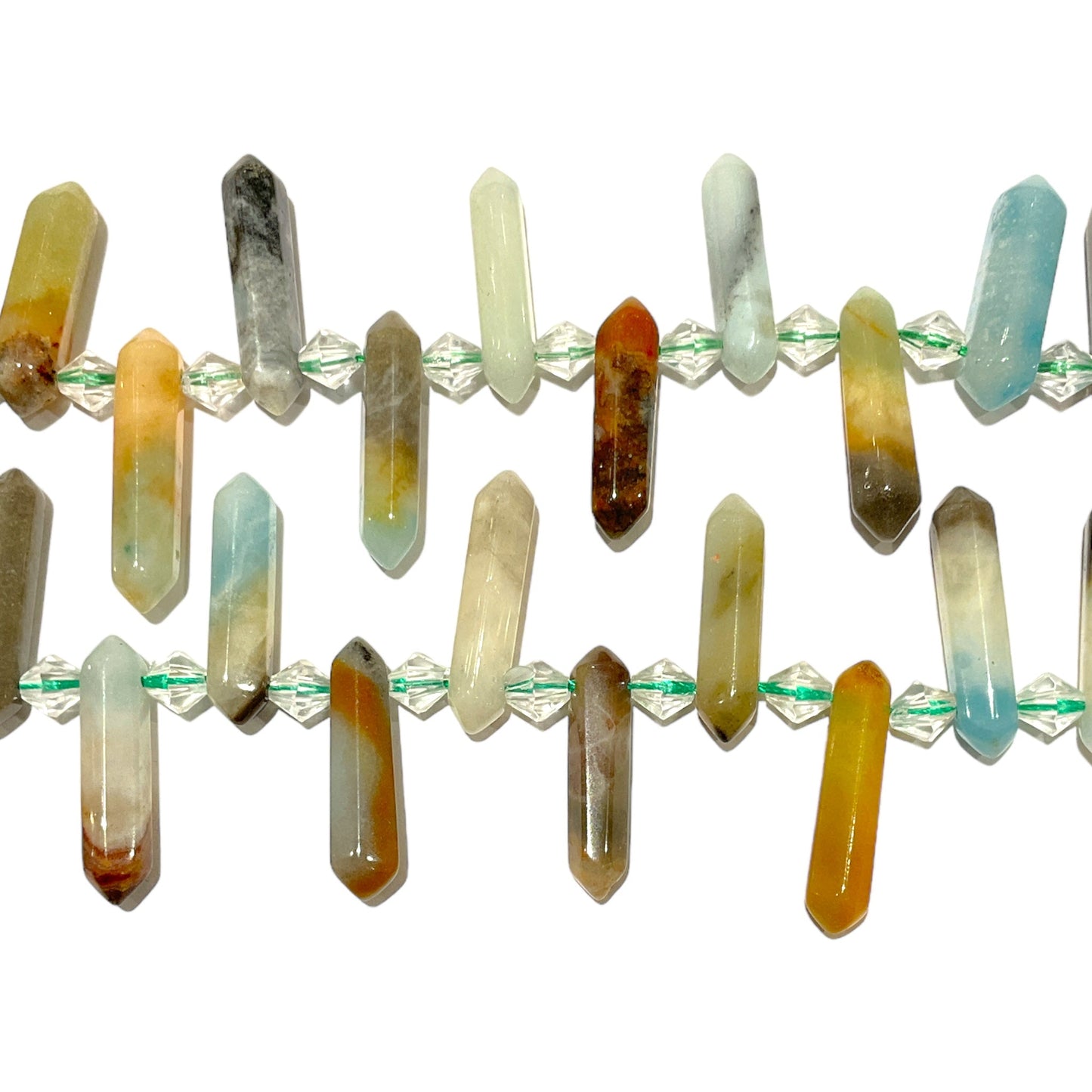 Fil pendentifs pointe Amazonite de Chine - Foliesbijoux