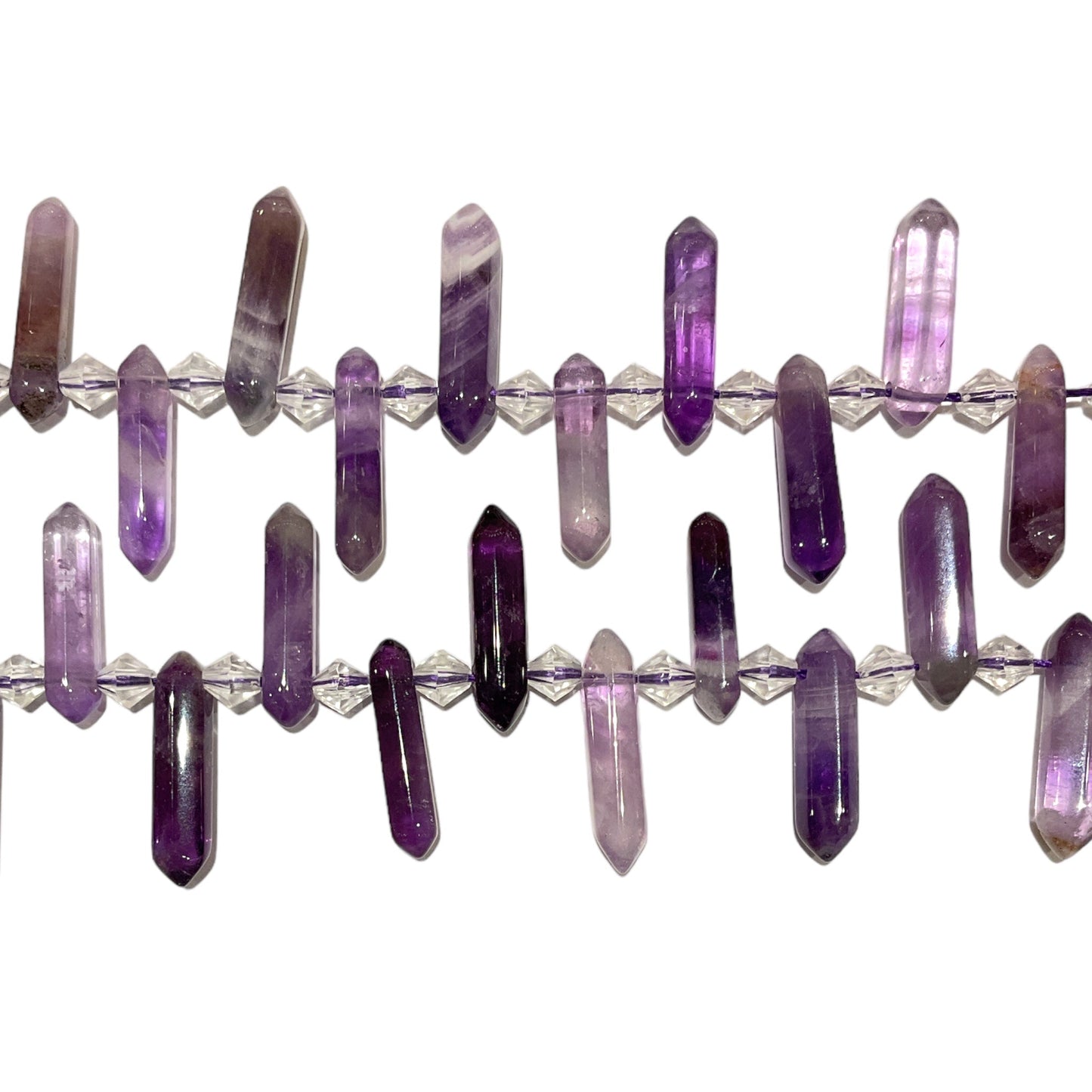 Fil pendentifs pointe Améthyste - Foliesbijoux