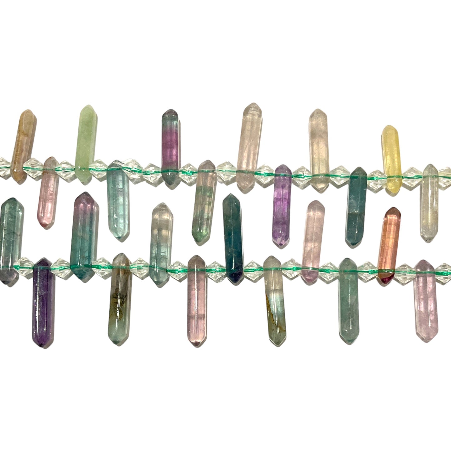 Fil pendentifs pointe Fluorine Multicolore - Foliesbijoux