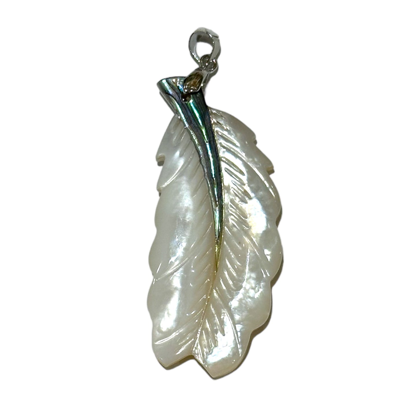 Pendentif aile en nacre & abalone - Foliesbijoux