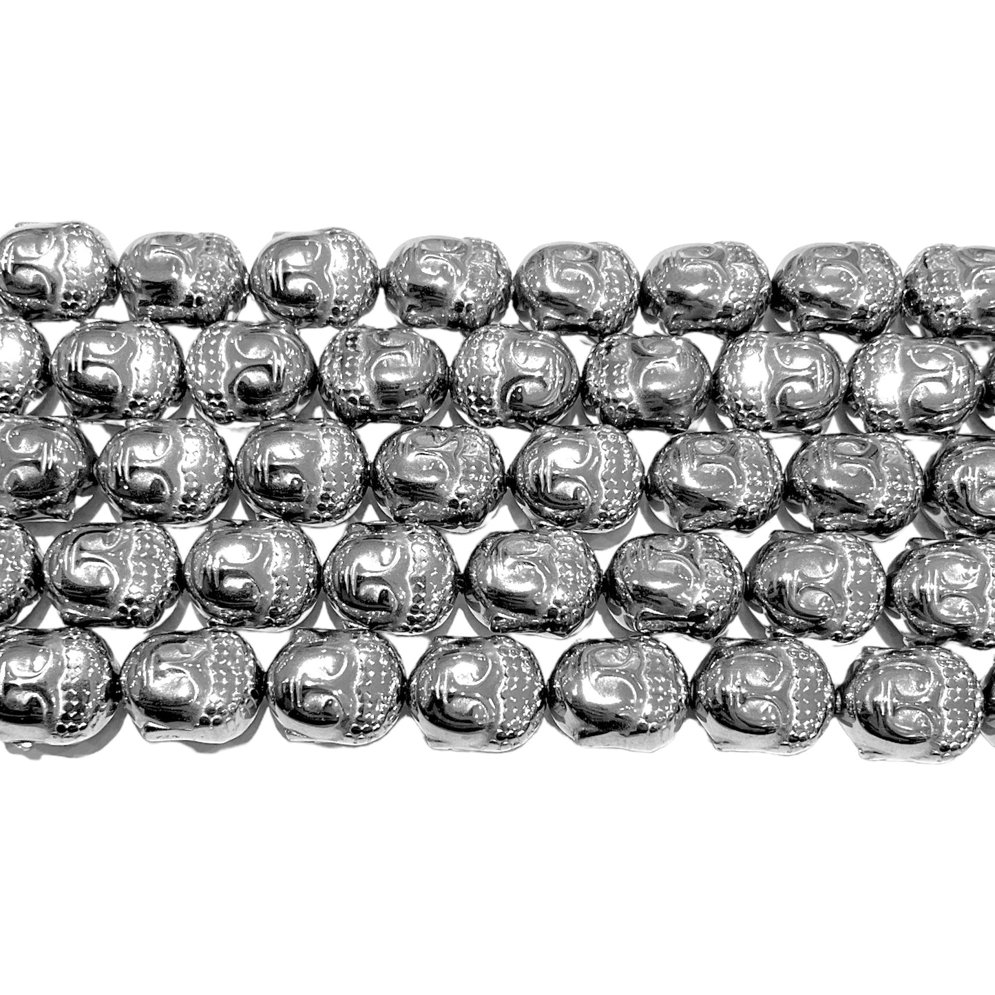 Fil de perle Hématite electroplaquée argentée claire HEA-68 - Foliesbijoux