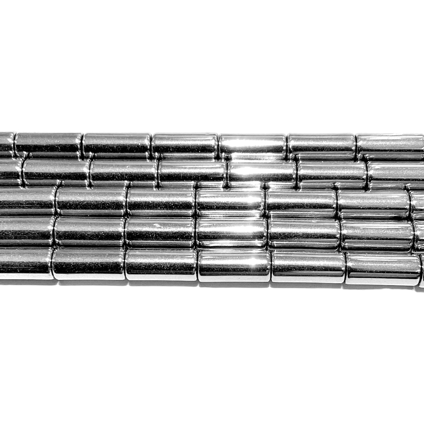 Fil de perle Hématite electroplaquée argentée claire HEA-56 - Foliesbijoux