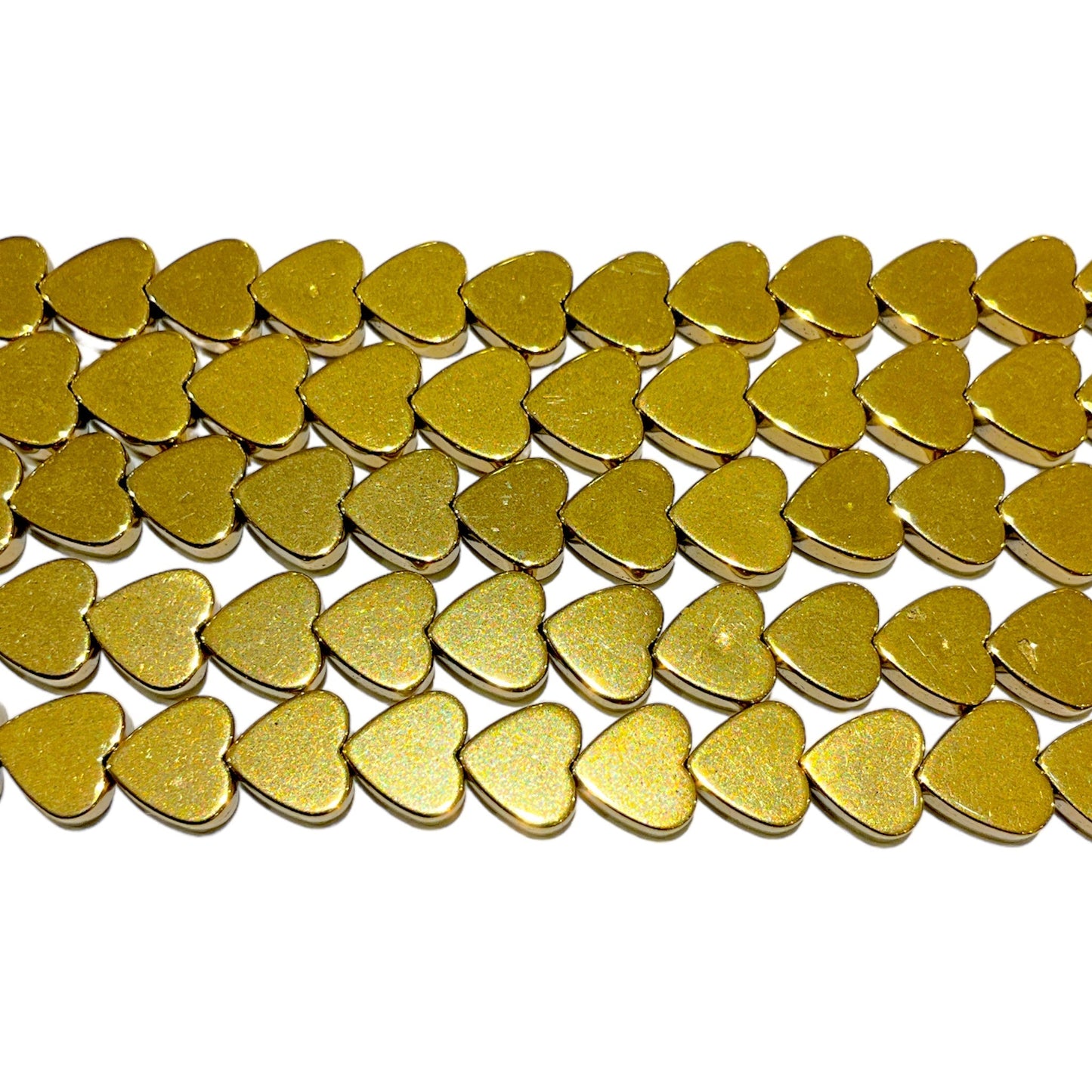 Fil de perle Hématite electroplaquée dorée/bronze HED-61 - Foliesbijoux