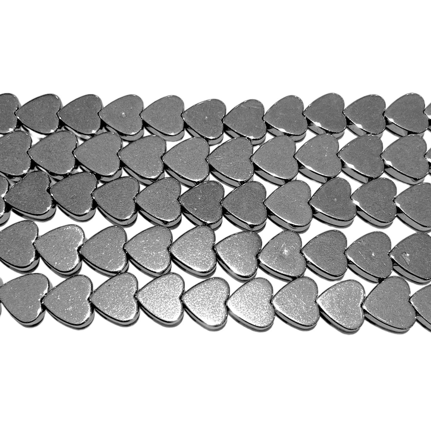 Fil de perle Hématite electroplaquée argentée claire HEA-61 - Foliesbijoux