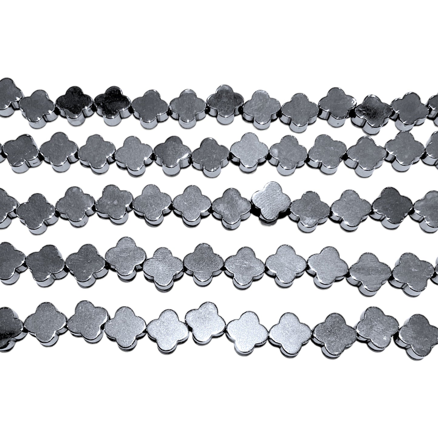 Fil de perle Hématite electroplaquée argentée claire HEA-62 - Foliesbijoux