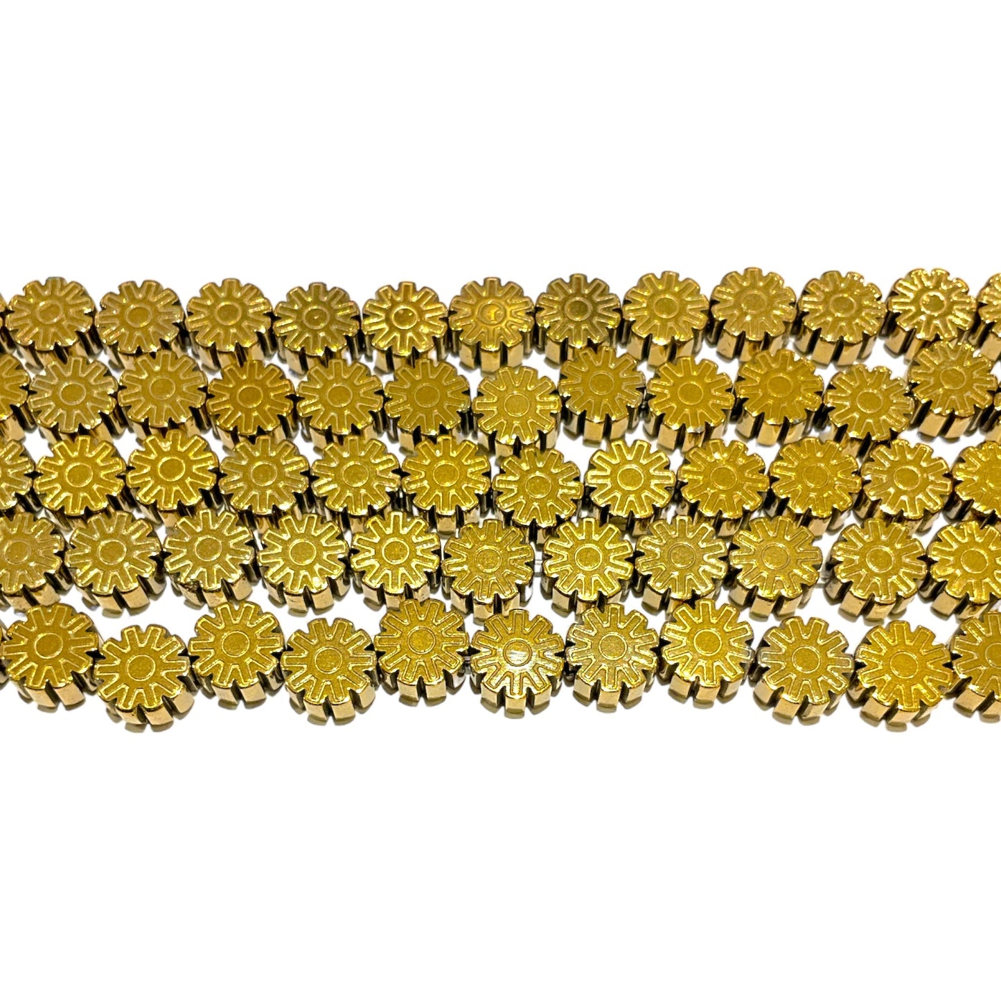 Fil de perle Hématite electroplaquée dorée/bronze HEA-63 - Foliesbijoux