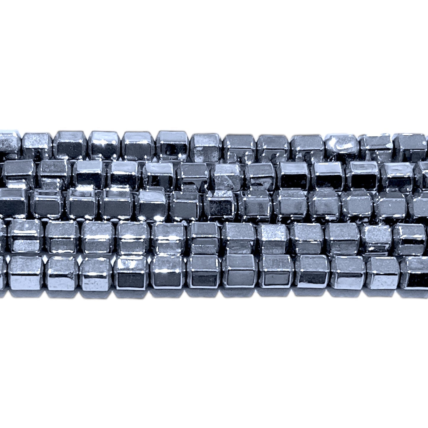 Fil de perle Hématite electroplaquée Argentée claire HEA-15P - Foliesbijoux