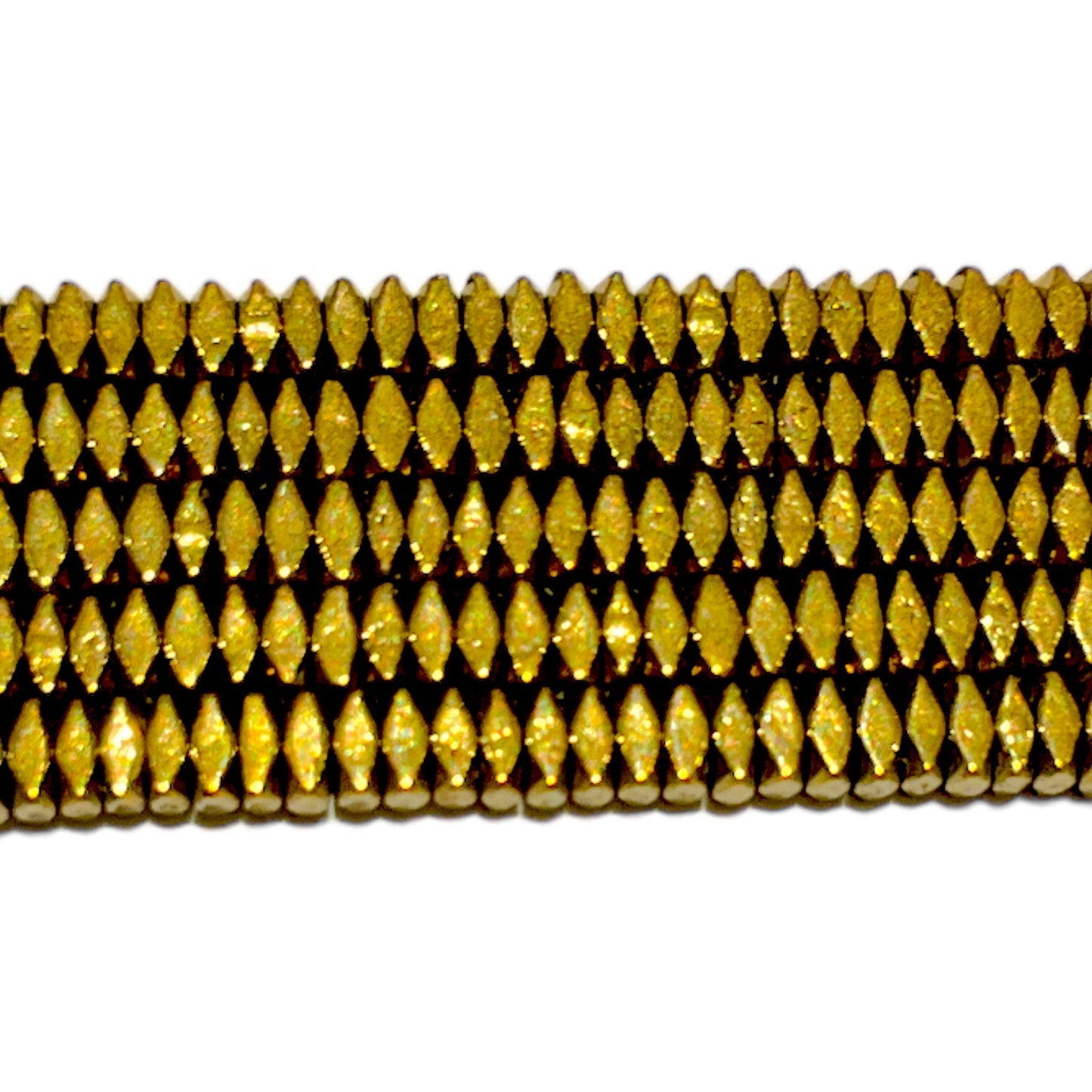 Fil de perle Hématite electroplaquée dorée/bronze HED-33 - Foliesbijoux