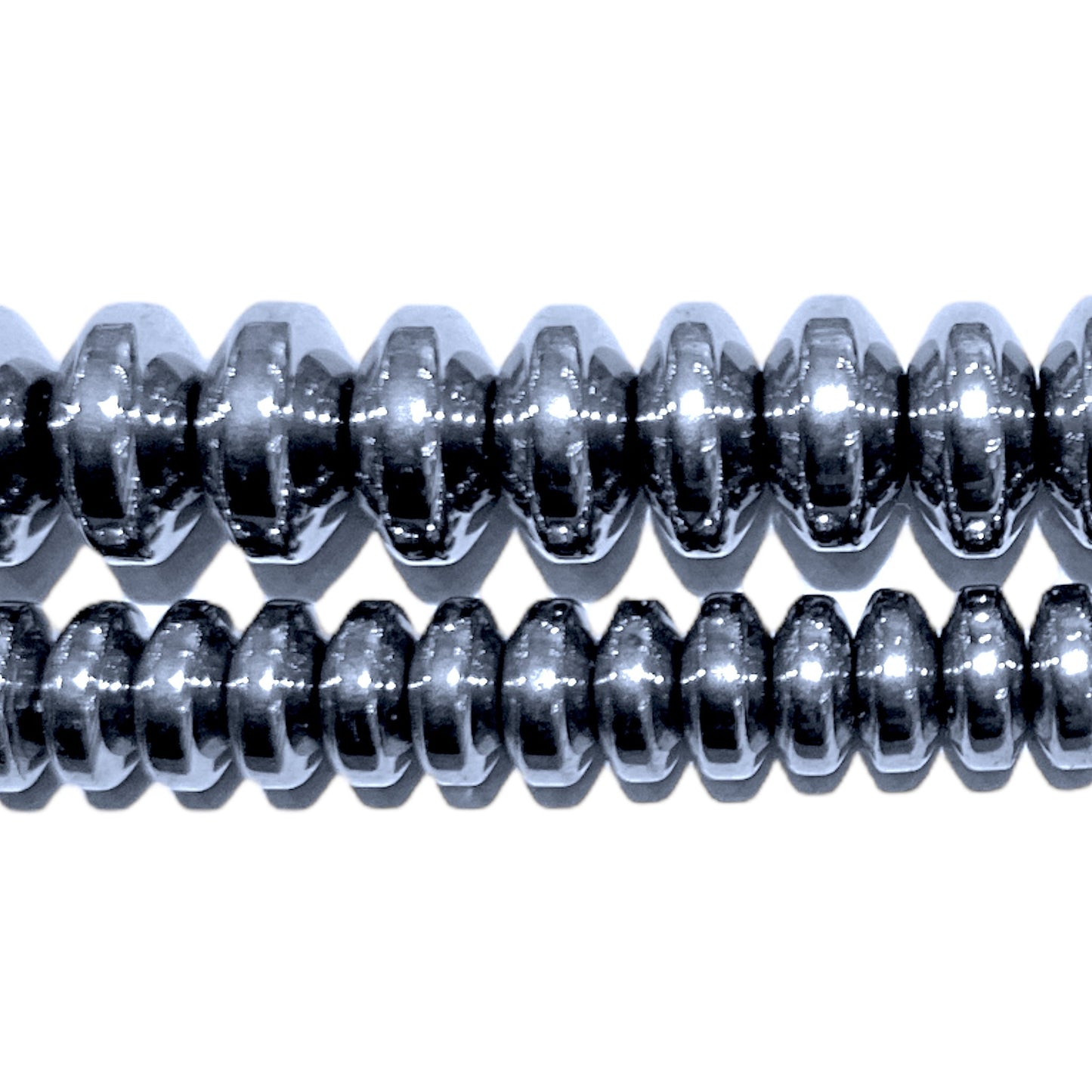 Fil de perle Hématite electroplaquée Argentée claire - Foliesbijoux