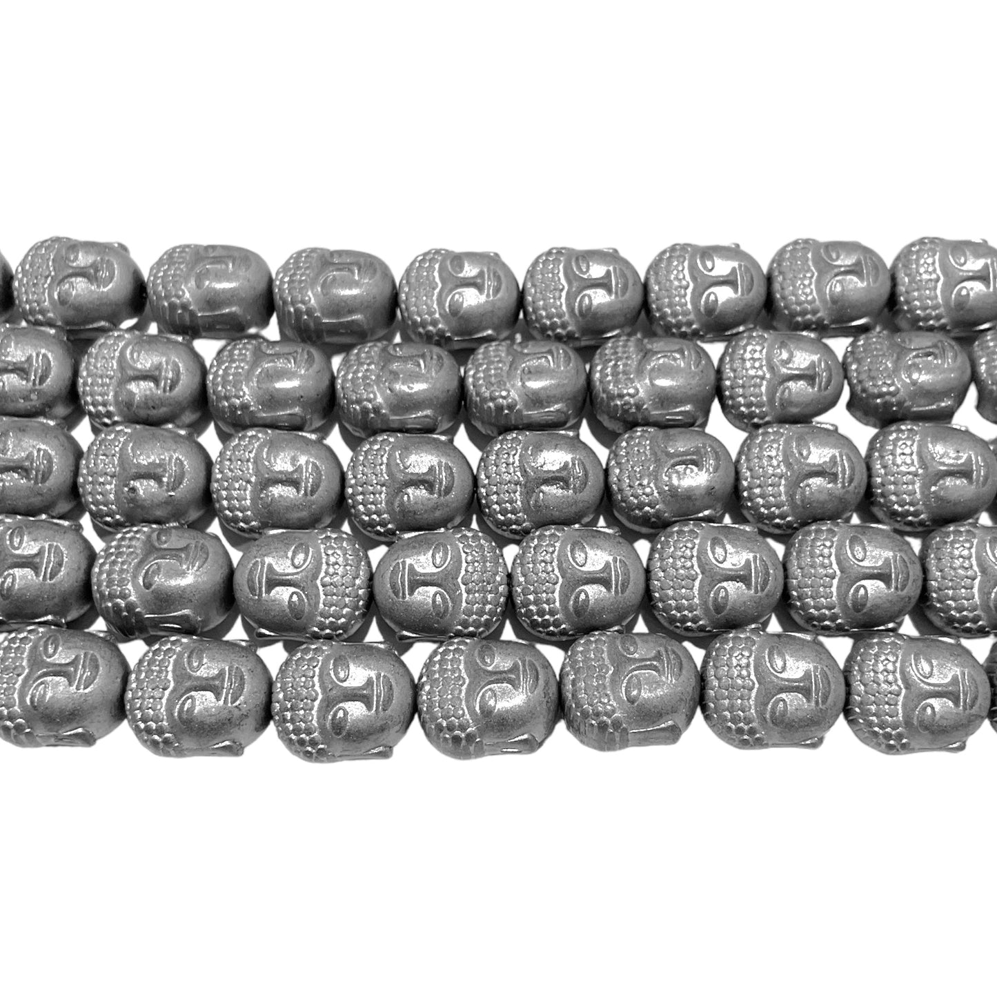 Fil de perle Hématite electroplaquée matte argentée claire HEA-68M - Foliesbijoux