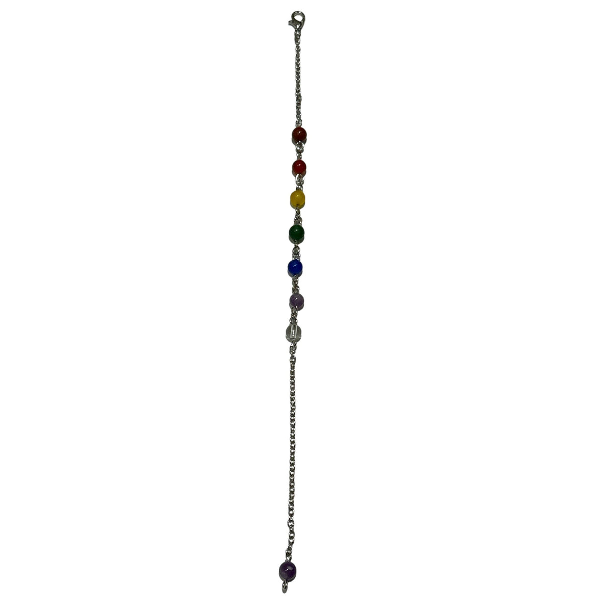 Lot de 10 chaines avec mousqueton en laiton pour pendule — 7 chakras - Foliesbijoux