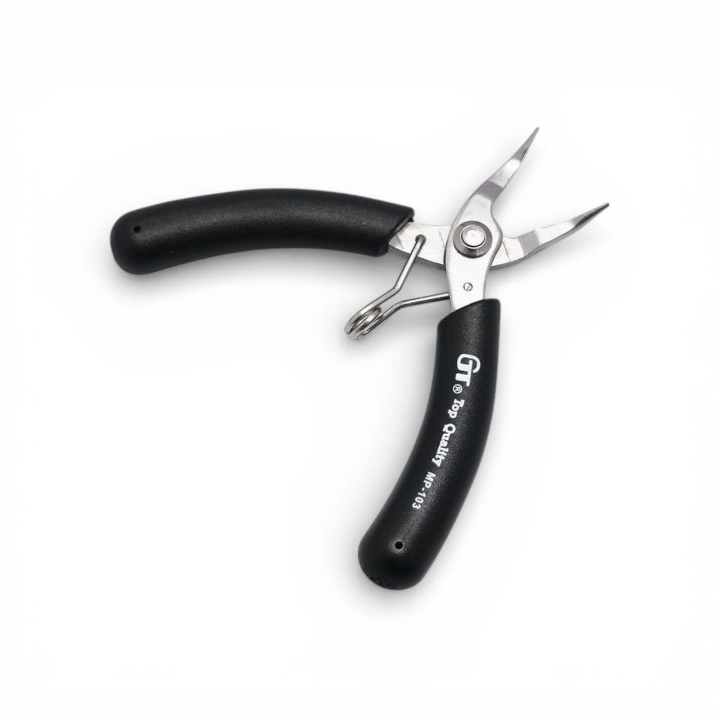 Pince à bec coudé en acier inoxydable pour création de bijoux