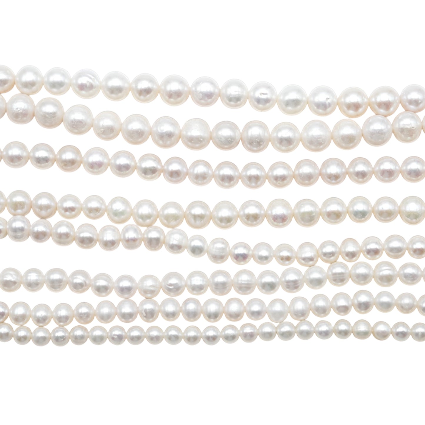 Fil de perle d’eau douce 5-5.5 mm grade AAA (9 tailles disponible) (voir vidéo) — NEW