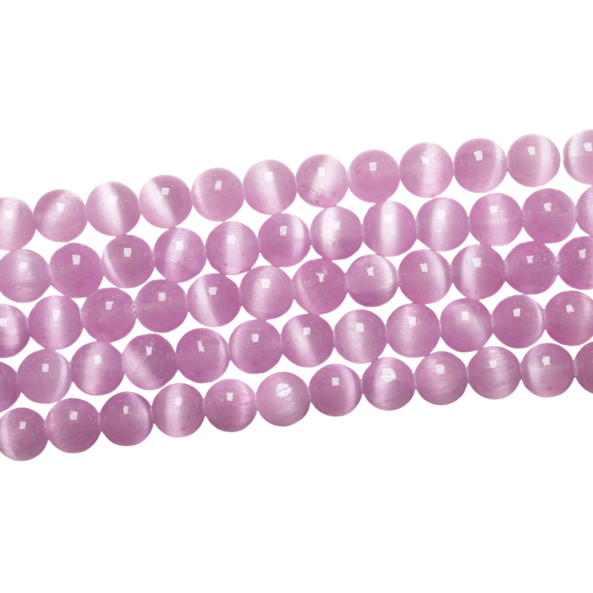 Fil de perle Sélenite mauve chauffé (référence couleur 7) - Foliesbijoux