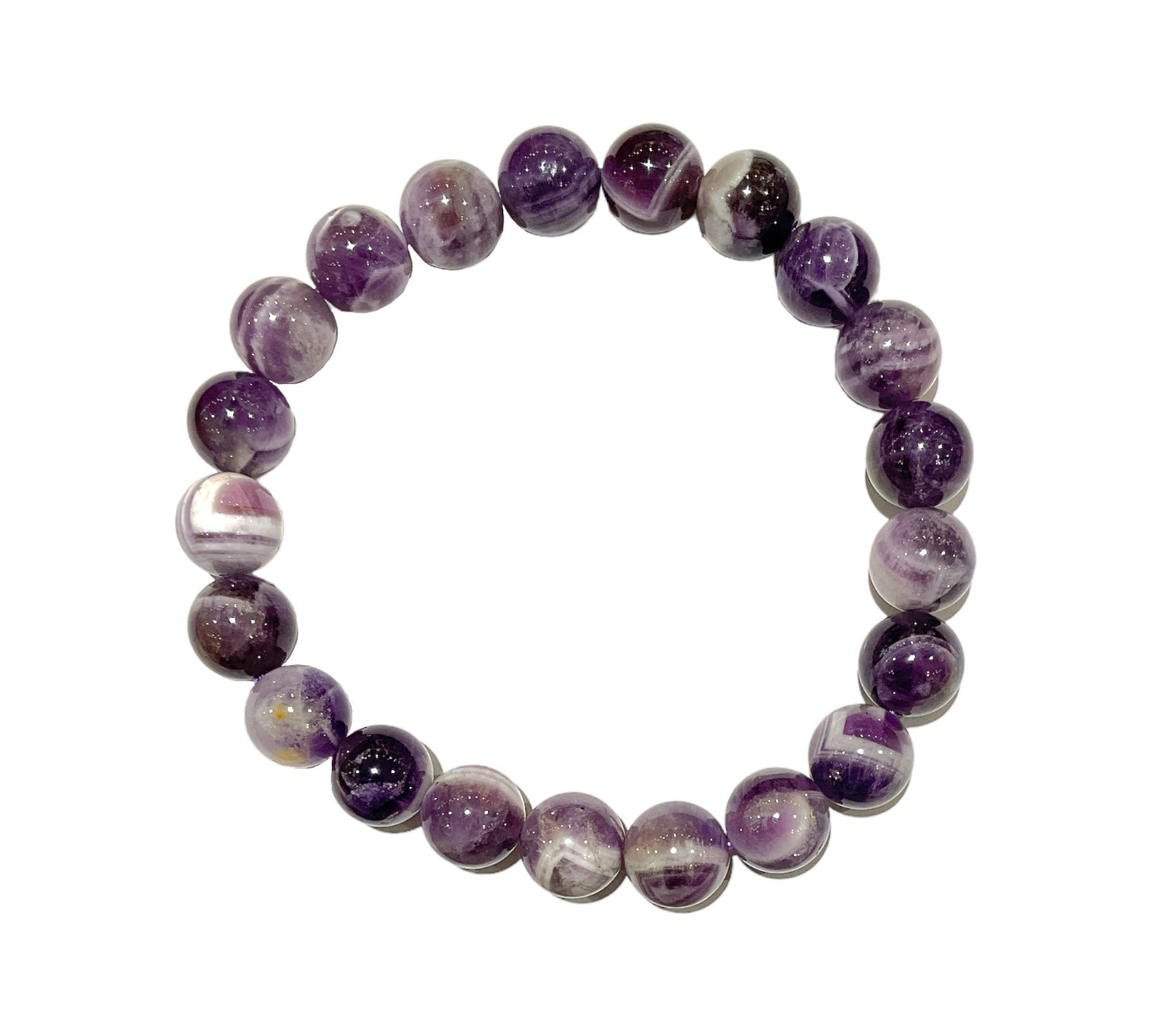 Bracelet Amethyste chevron A+ taille homme - Foliesbijoux