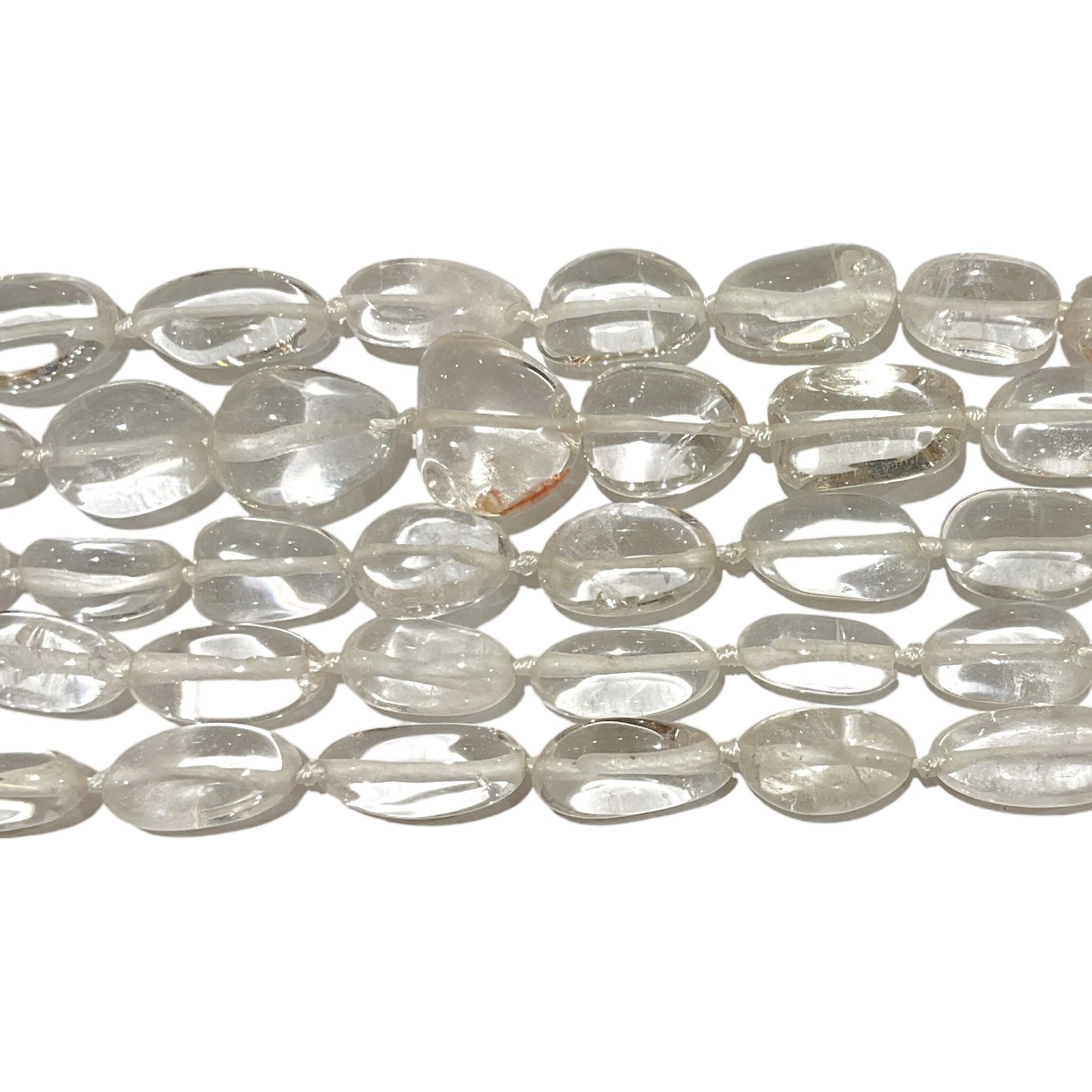 Fil de perles Cristal de roche forme aléatoire A - Foliesbijoux