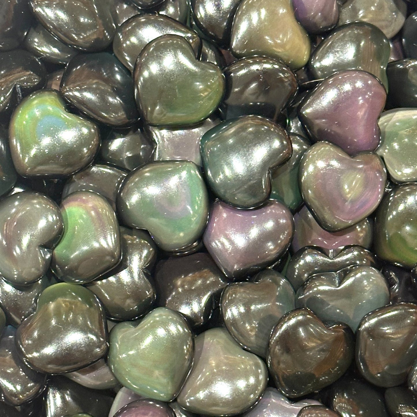 Coeur en obsidienne oeil Celeste - Foliesbijoux