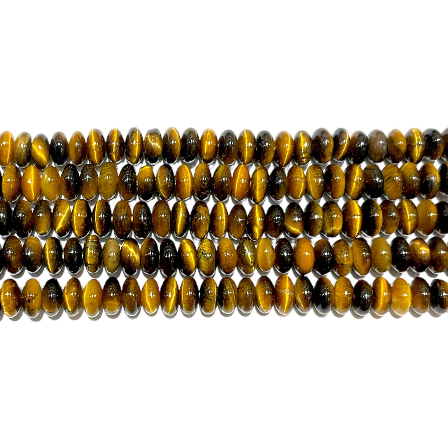 Fil de perle rondelle Oeil de tigre - Foliesbijoux