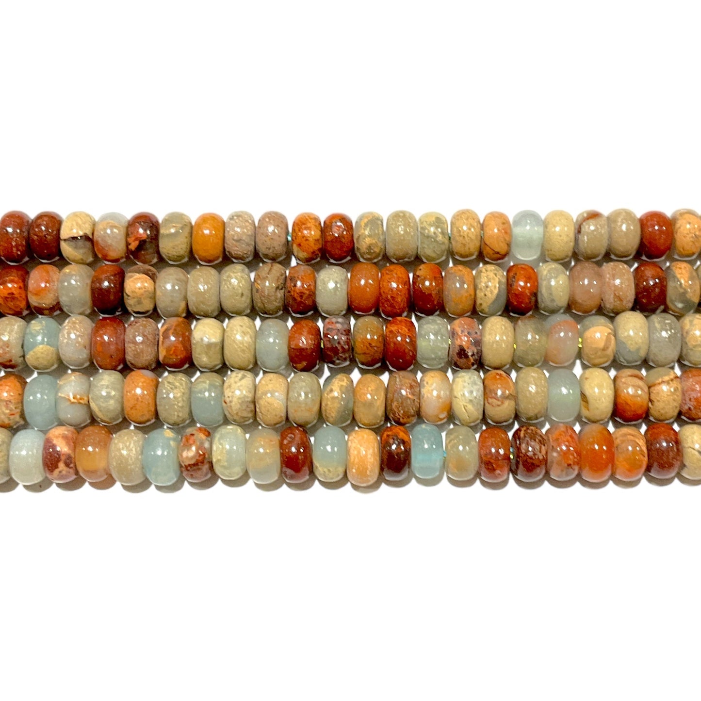 Fil de perle rondelle Jaspe impériale 2,5 x 4 mm - Foliesbijoux