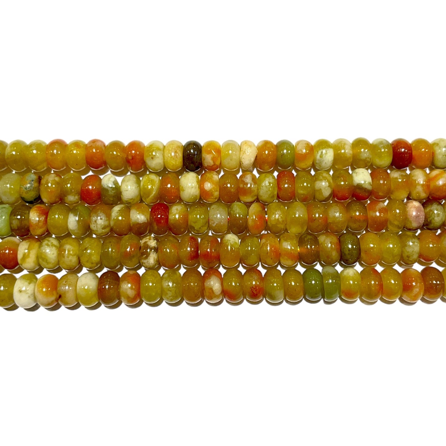 Fil de perle rondelle Serpentine citron 2,5 x 4 mm - Foliesbijoux