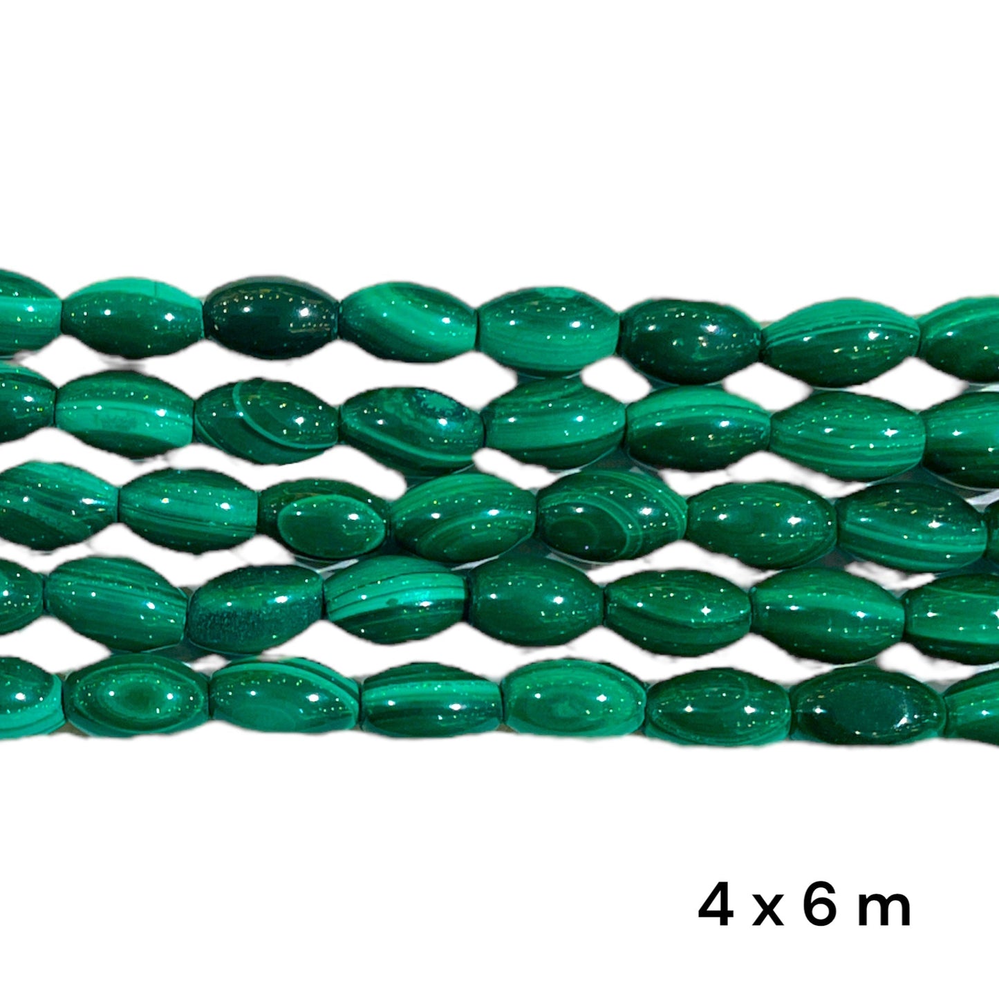 Fil Malachite Ovale - Foliesbijoux