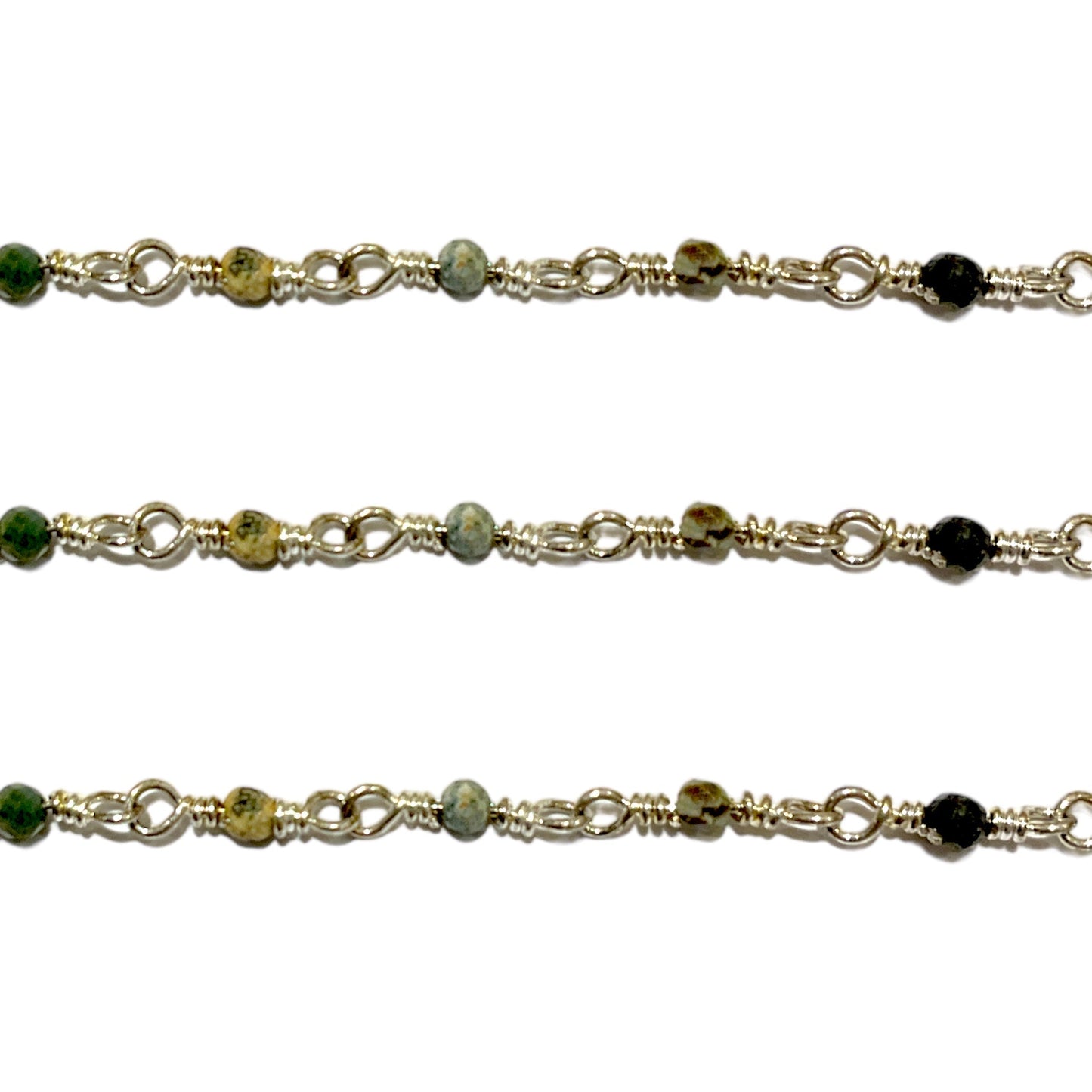 Chaîne au mètre Agate indien laiton doré 2 mm - Foliesbijoux