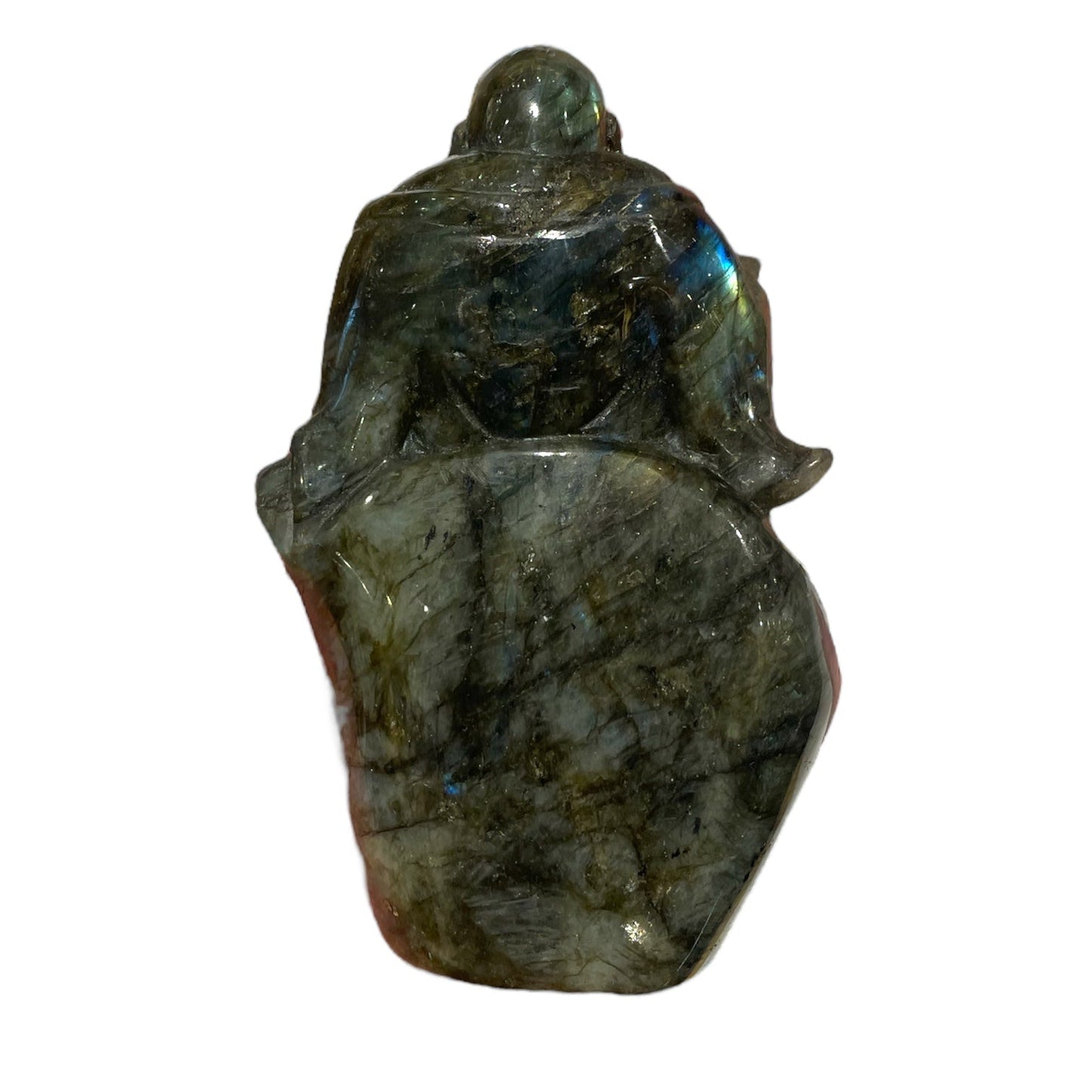 Figurine Bouddha en Labradorite pièce unique 12x8x3cm B6 - Foliesbijoux