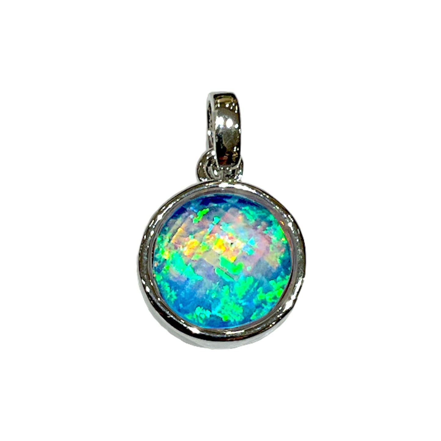 Pendentif opale synthétique Opale 2P - Foliesbijoux