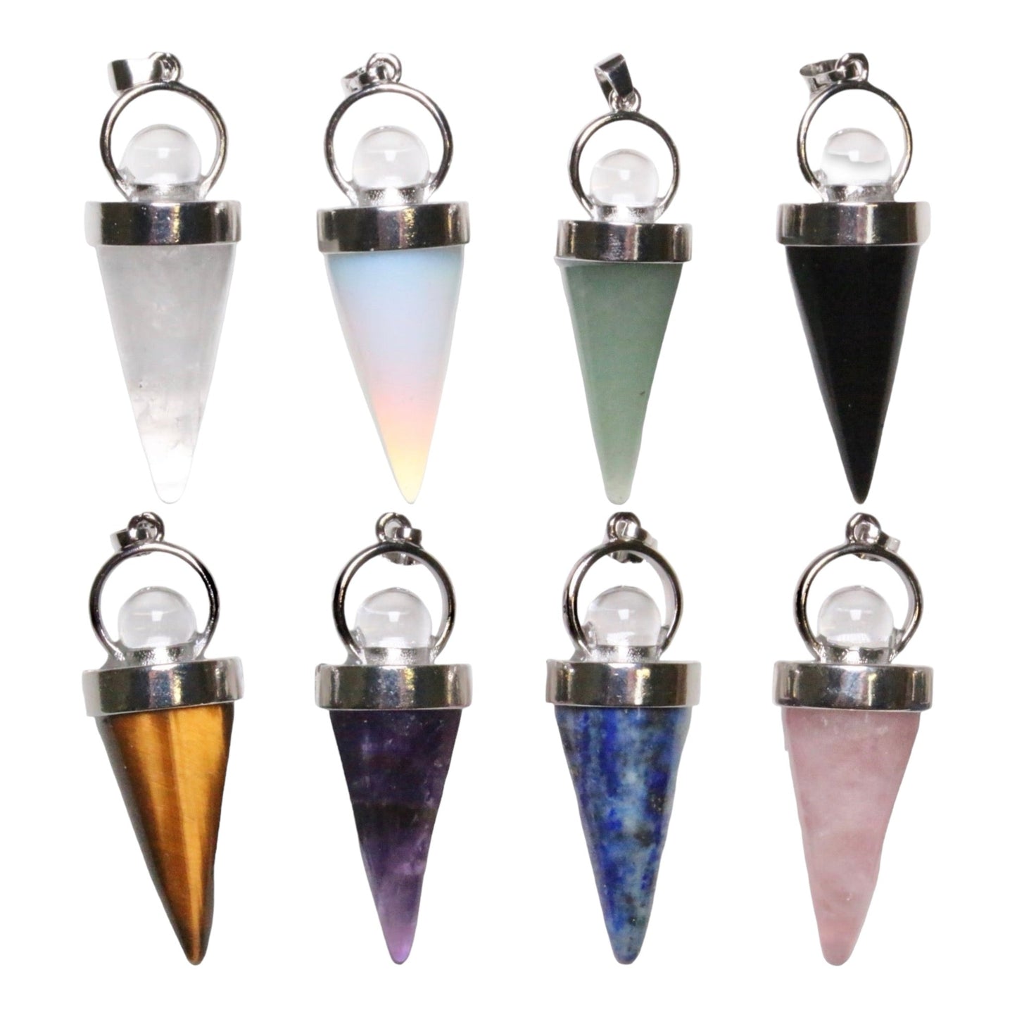 Pendentif forme cône argenté - Foliesbijoux