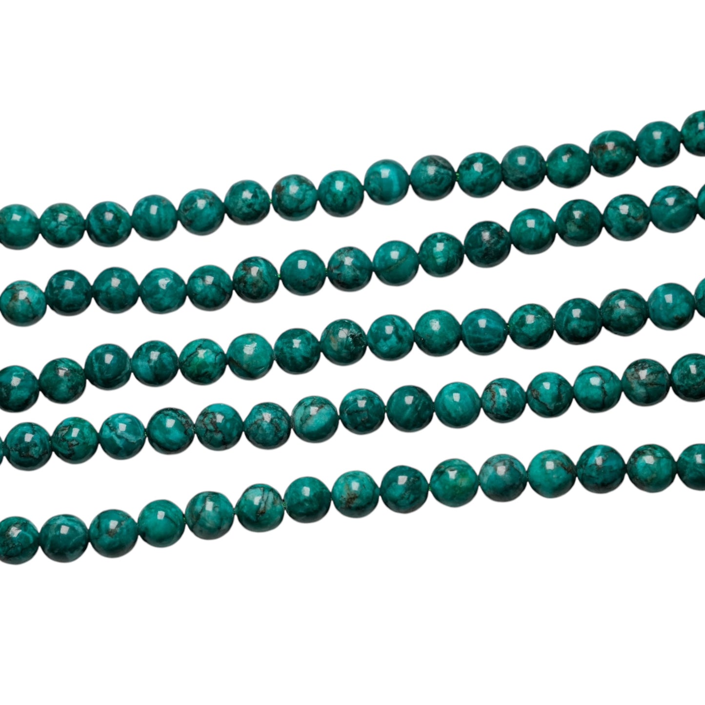 Fil de perle Turquoise d’Afrique verte AA - Foliesbijoux