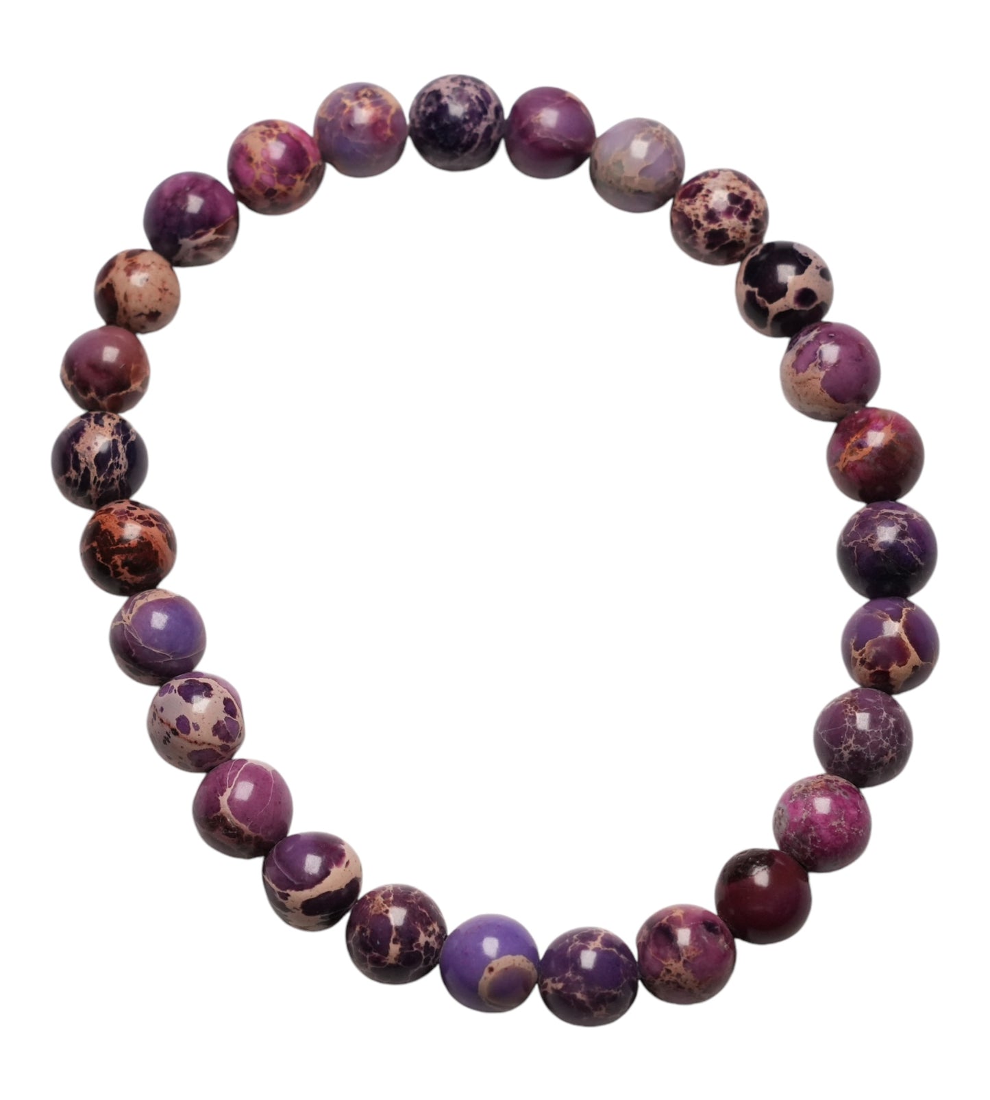 Bracelet Jaspe impérial violet chauffé pour enfant - Foliesbijoux