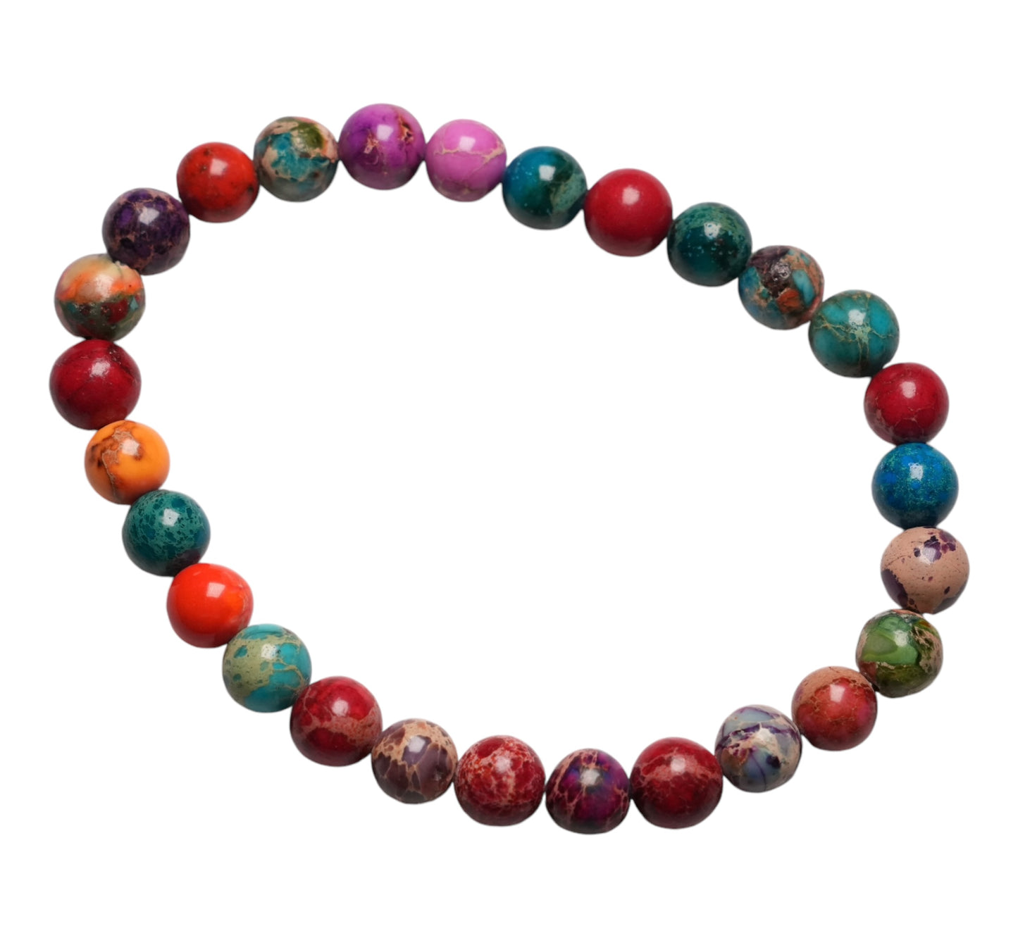 Bracelet Jaspe impérial multicolore chauffé pour enfant - Foliesbijoux