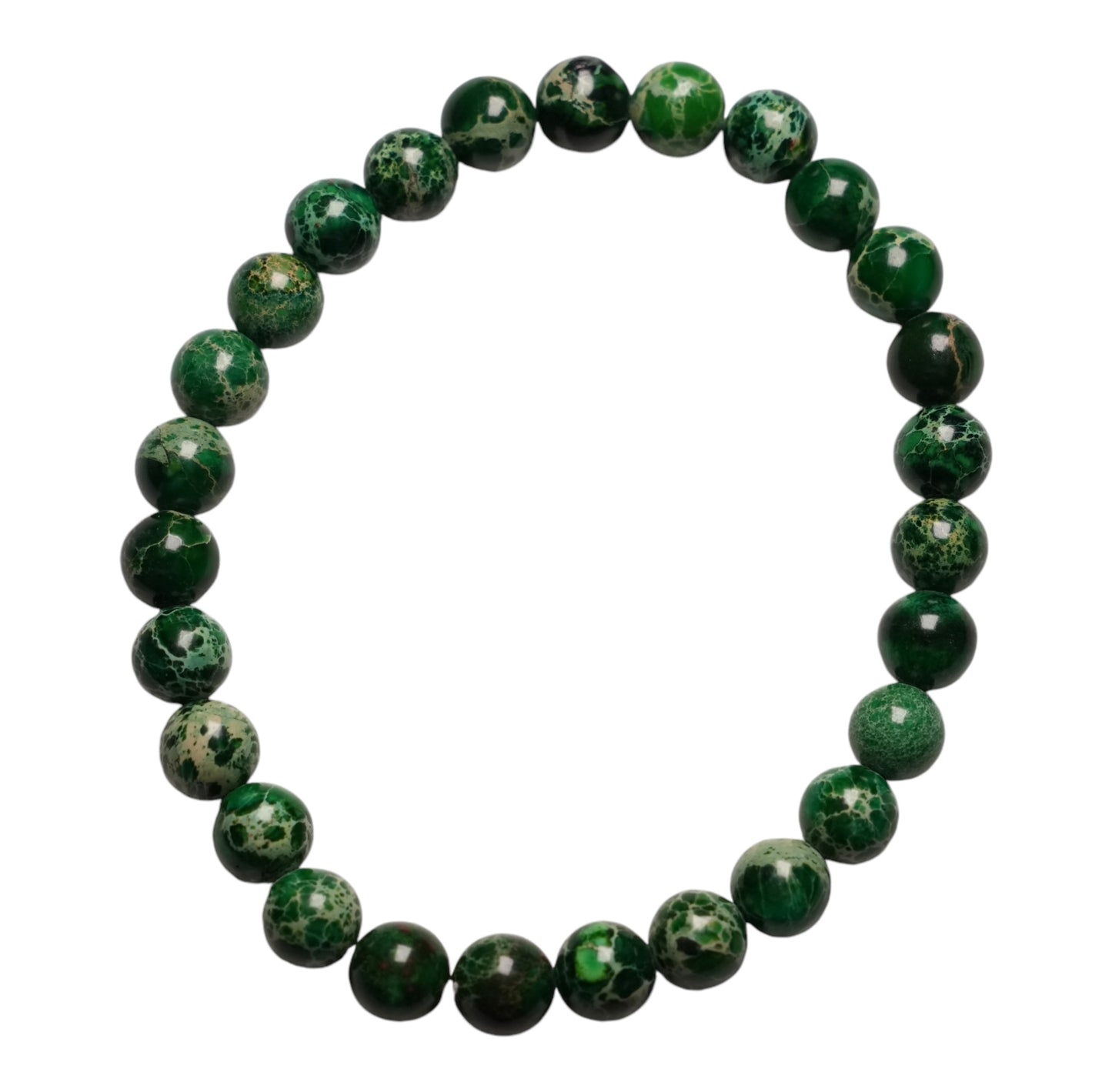 Bracelet Jaspe impérial vert chauffé pour enfant - Foliesbijoux