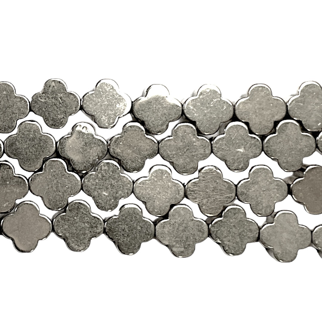 Fil de perle Hématite electroplaquée argentée HEA-62P - Foliesbijoux