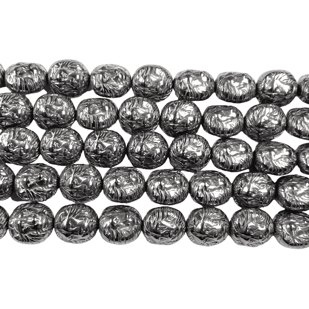 Fil de perle Hématite electroplaquée argenté HEA-81 - Foliesbijoux