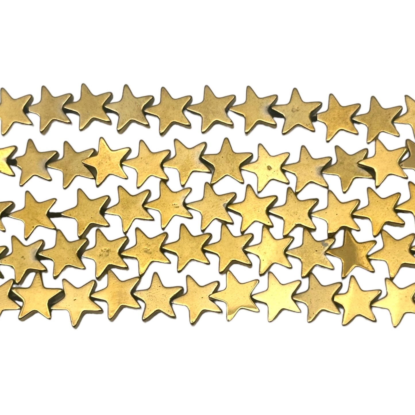 Fil de perle Hématite electroplaquée doré/bronze etoile plat HED-108 - Foliesbijoux