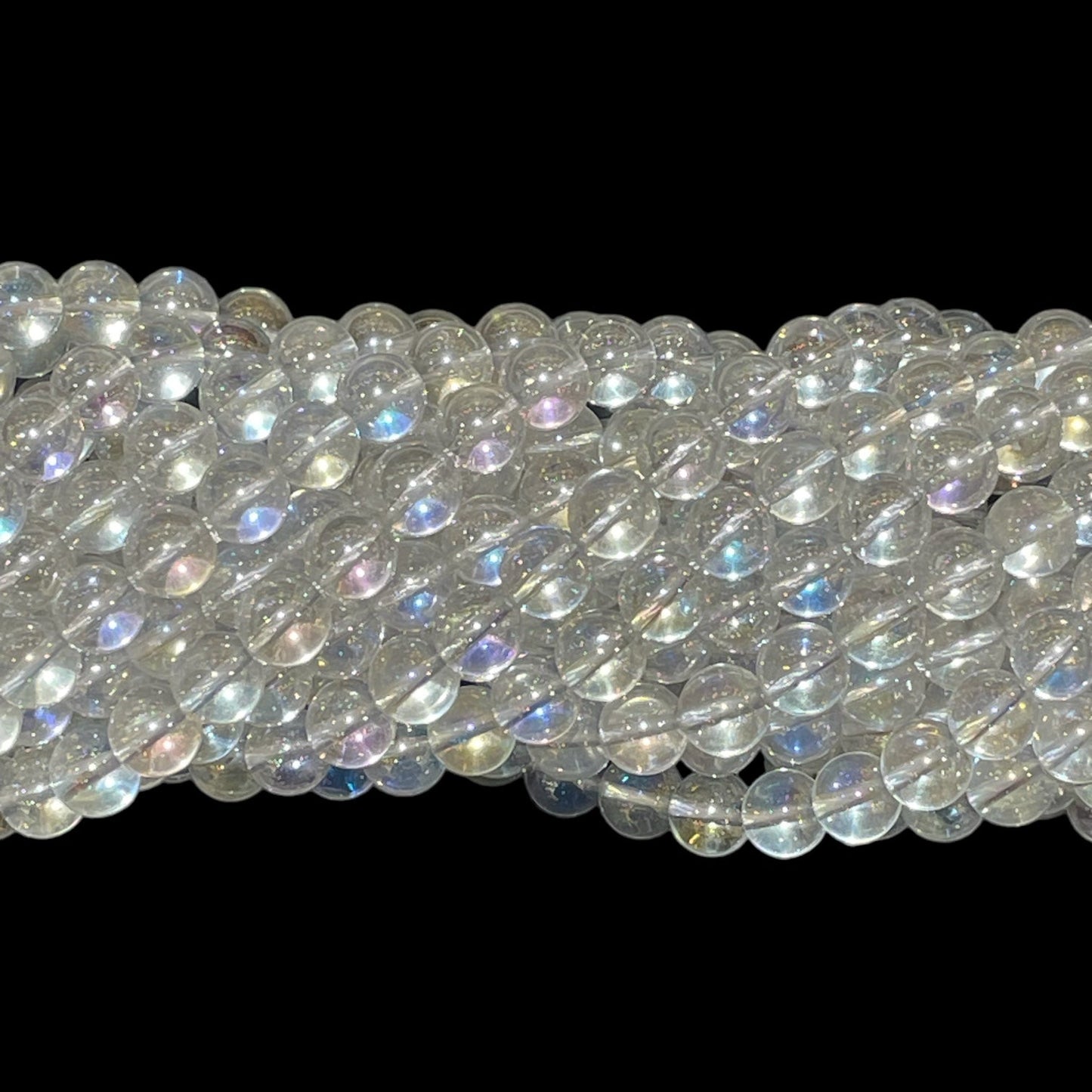 Fil de perle Aqua aura blanche - Foliesbijoux