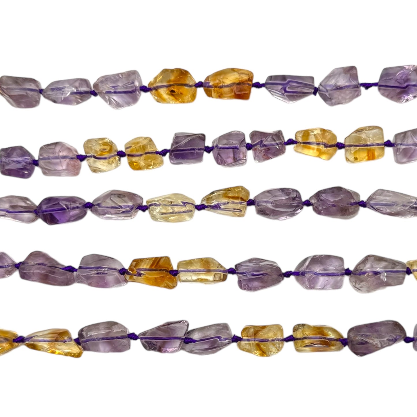Fil de Citrine/Améthyste lavande Amétrine 8-10 mm - Foliesbijoux