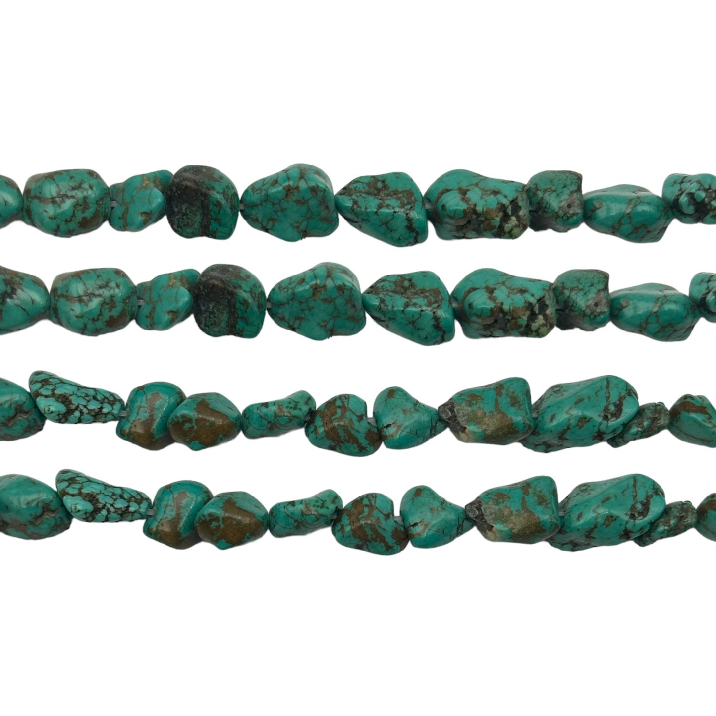 Fil forme libre Turquoise de Chine 8-10 mm A - Foliesbijoux
