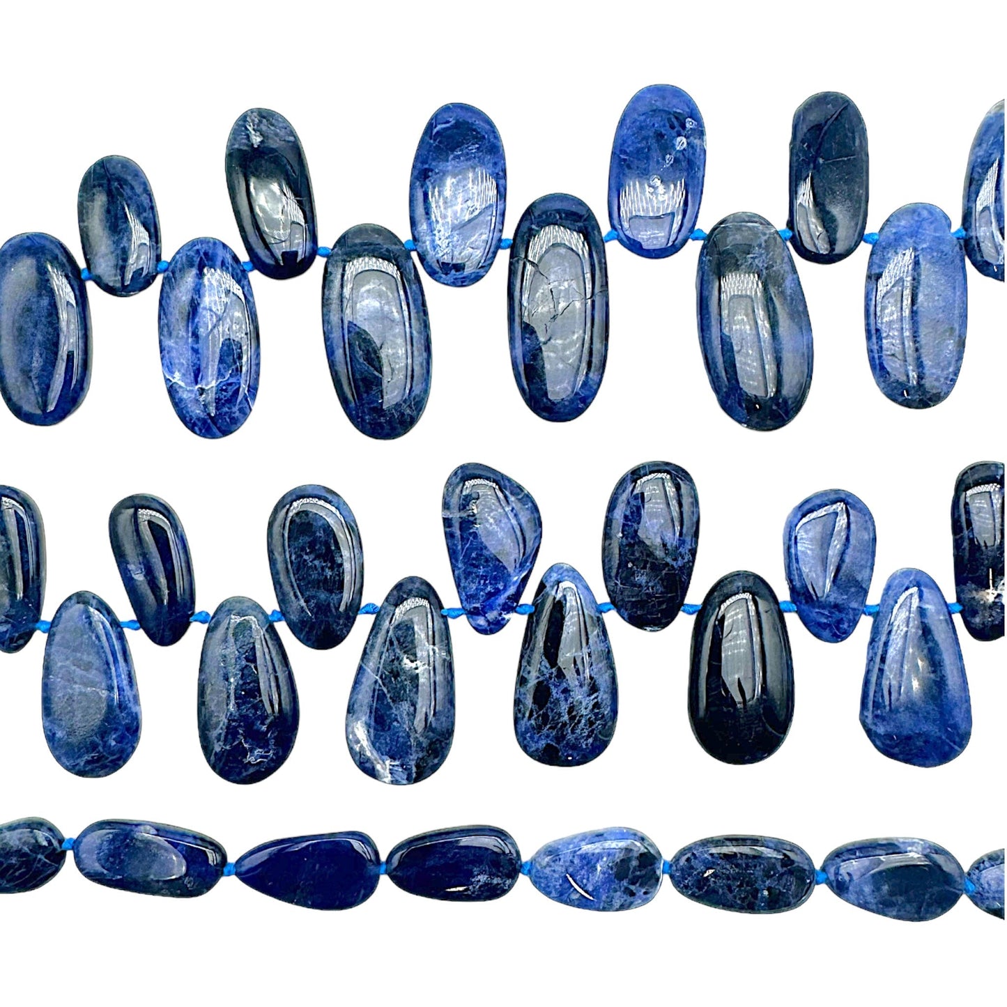 Fil ovale Sodalite - Foliesbijoux