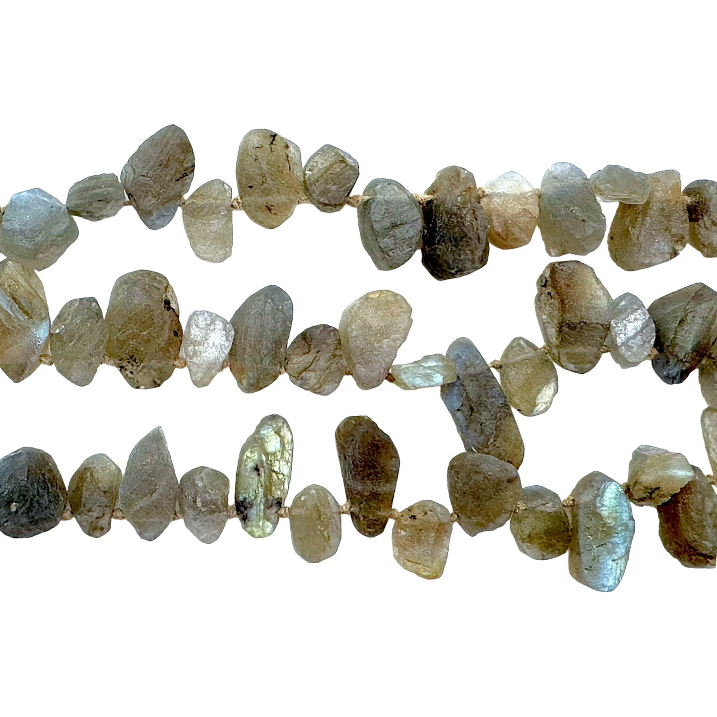 Fil de pierre brute Labradorite 8x16 mm - Foliesbijoux