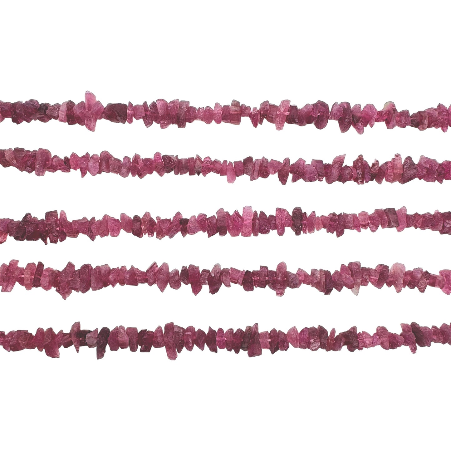 Fil de pierre baroque Tourmaline rose 4x10 mm - Foliesbijoux