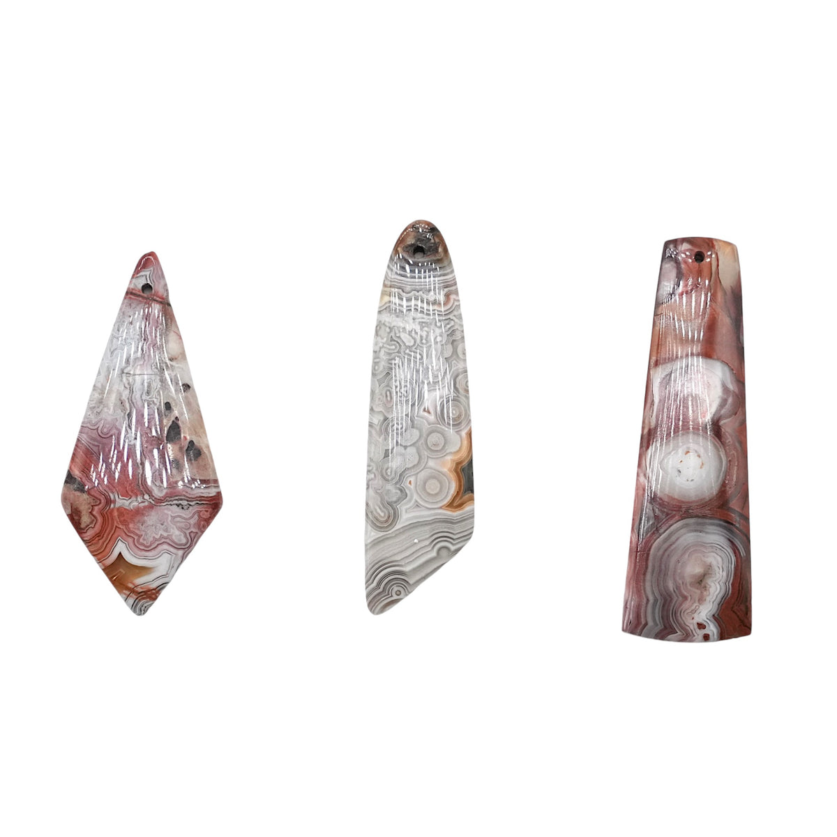 Pendentif Agate crazy forme libre percé devant - Foliesbijoux
