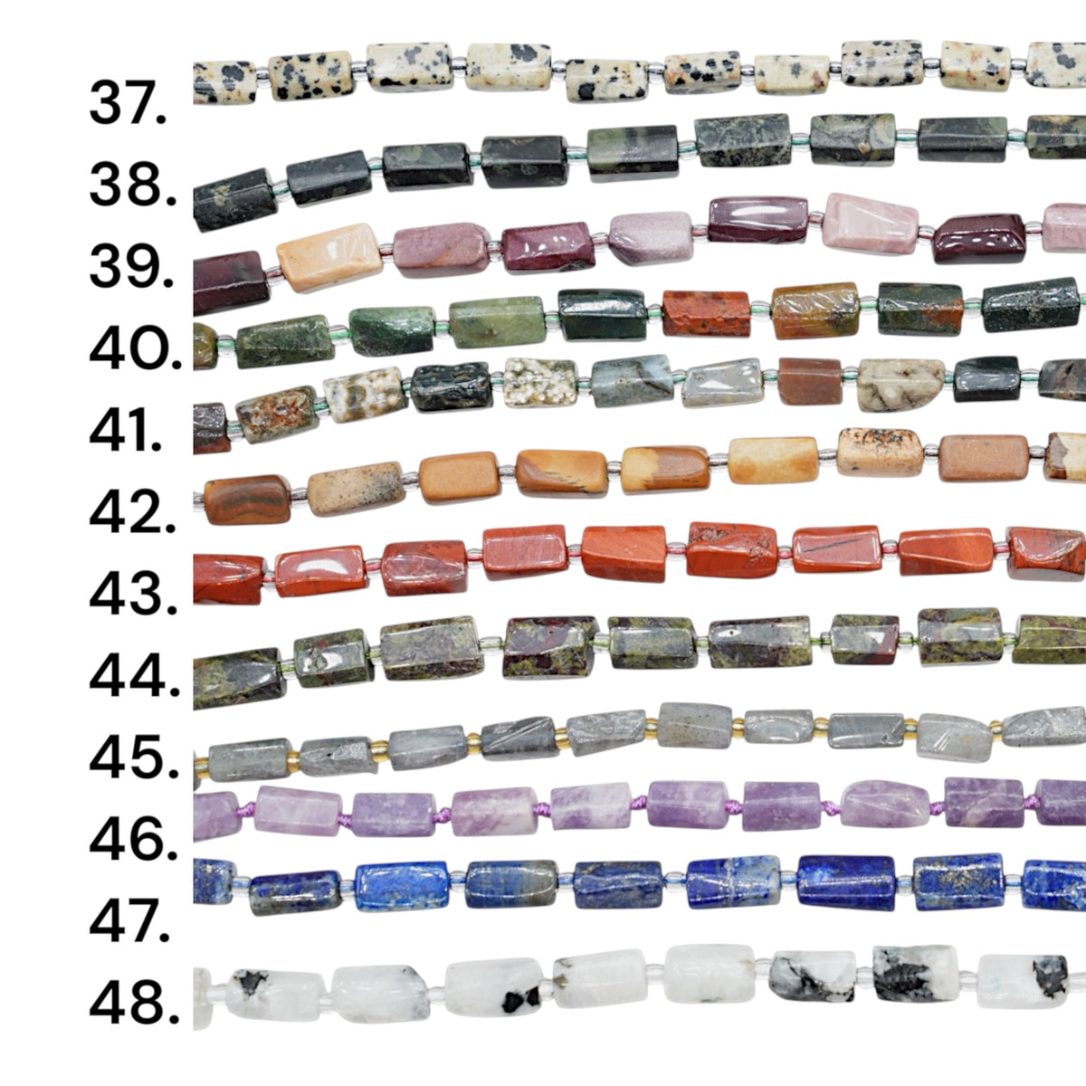 Fil de perle forme cylindrique 8x12 mm (85 pierres disponible) NEW