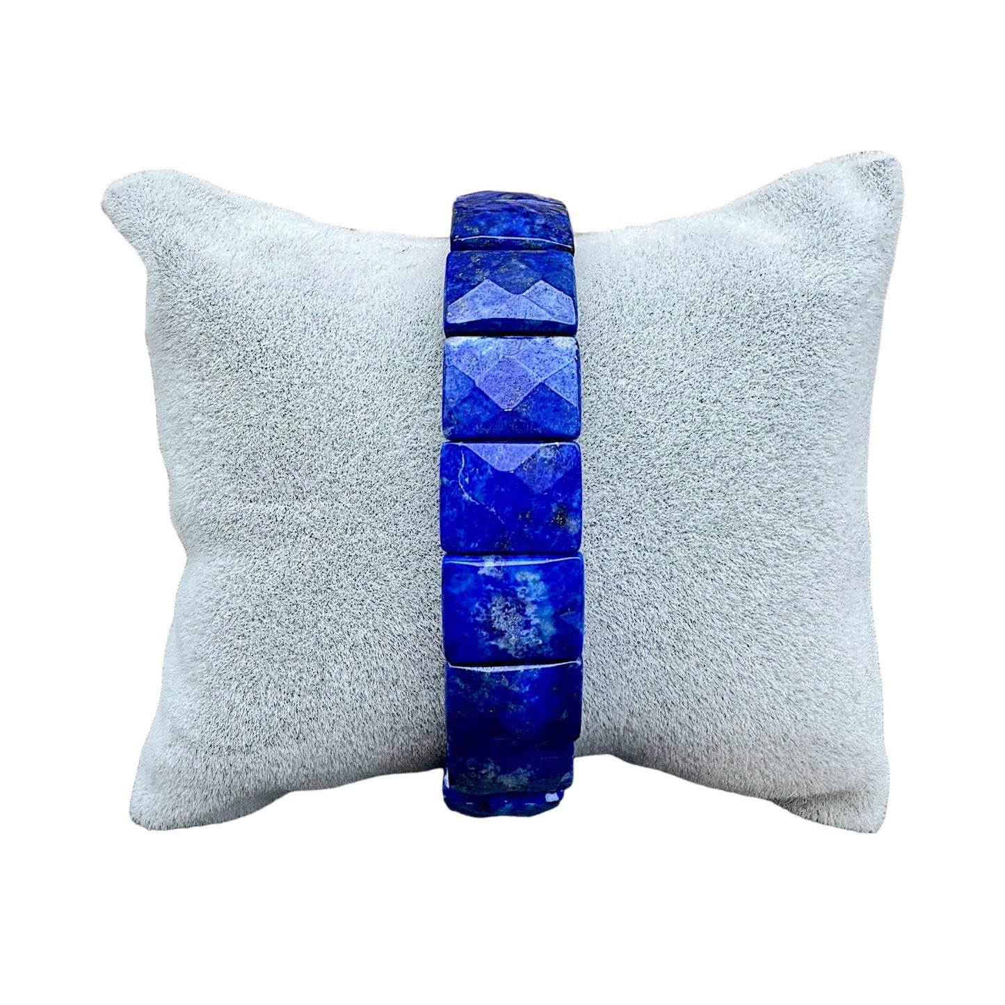 Bracelet lapis lazuli AA+ rectangle facetté - Foliesbijoux