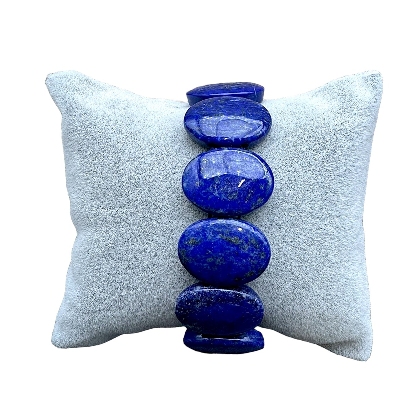 Bracelet lapis lazuli AA+ ovale - Foliesbijoux